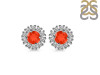 Red Onyx & White Topaz Stud Earring ROX-RDE-1268.