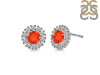 Red Onyx & White Topaz Stud Earring ROX-RDE-1268.