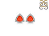 Red Onyx & White Topaz Stud Earring ROX-RDE-1269.