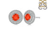 Red Onyx & White Topaz Stud Earring ROX-RDE-1271.
