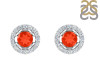 Red Onyx & White Topaz Stud Earring ROX-RDE-984.