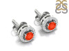 Red Onyx & White Topaz Stud Earring ROX-RDE-984.