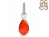 Red Onyx & White Topaz Pendant ROX-RDP-757-CZ.