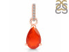 Red Onyx & White Topaz Pendant ROX-RDP-757-CZ.