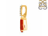 Red Onyx & White Topaz Pendant ROX-RDP-757-CZ.