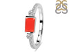 Red Onyx & White Topaz Ring ROX-RDR-2186.