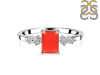 Red Onyx & White Topaz Ring ROX-RDR-2187.
