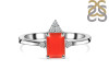 Red Onyx & White Topaz Ring ROX-RDR-2194.