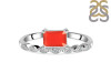 Red Onyx & White Topaz Ring ROX-RDR-2199.