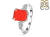 Red Onyx & White Topaz Ring ROX-RDR-2215.