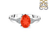 Red Onyx & White Topaz Ring ROX-RDR-2219.