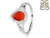 Red Onyx & White Topaz Ring ROX-RDR-2243.