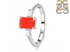 Red Onyx & White Topaz Ring ROX-RDR-2251.