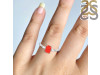 Red Onyx & White Topaz Ring ROX-RDR-2251.