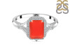 Red Onyx & White Topaz Ring ROX-RDR-2252.