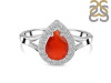 Red Onyx & White Topaz Ring ROX-RDR-2253.
