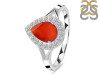 Red Onyx & White Topaz Ring ROX-RDR-2253.