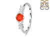 Red Onyx & White Topaz Ring ROX-RDR-2259.