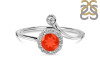 Red Onyx & White Topaz Ring ROX-RDR-2261.