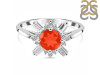 Red Onyx & White Topaz Ring ROX-RDR-2264.