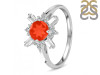 Red Onyx & White Topaz Ring ROX-RDR-2264.