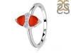 Red Onyx & White Topaz Ring ROX-RDR-2266.