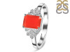 Red Onyx & White Topaz Ring ROX-RDR-2272.