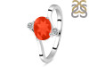 Red Onyx & White Topaz Ring ROX-RDR-3264.