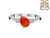 Red Onyx & White Topaz Ring ROX-RDR-2285.