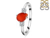 Red Onyx & White Topaz Ring ROX-RDR-2285.