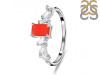 Red Onyx & White Topaz Ring ROX-RDR-2306.