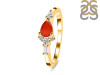 Red Onyx & White Topaz Ring ROX-RDR-2389.