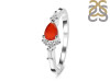 Red Onyx & White Topaz Ring ROX-RDR-2389.