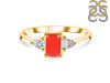 Red Onyx & White Topaz Ring ROX-RDR-2397.