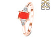 Red Onyx & White Topaz Ring ROX-RDR-2397.