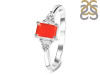Red Onyx & White Topaz Ring ROX-RDR-2397.