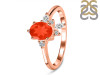 Red Onyx & White Topaz Ring ROX-RDR-2398.