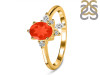 Red Onyx & White Topaz Ring ROX-RDR-2398.
