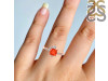 Red Onyx & White Topaz Ring ROX-RDR-2404.