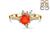 Red Onyx & White Topaz Ring ROX-RDR-2406.