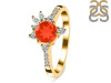 Red Onyx & White Topaz Ring ROX-RDR-2406.
