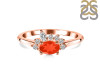 Red Onyx & White Topaz Ring ROX-RDR-2418.