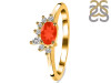 Red Onyx & White Topaz Ring ROX-RDR-2418.