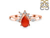 Red Onyx & White Topaz Ring ROX-RDR-2431.