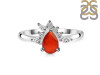 Red Onyx & White Topaz Ring ROX-RDR-2431.