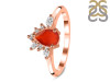 Red Onyx & White Topaz Ring ROX-RDR-2431.