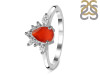 Red Onyx & White Topaz Ring ROX-RDR-2431.