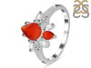 Red Onyx Ring& White Topaz Ring ROX-RDR-2521.