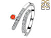 Red Onyx & White Topaz Ring ROX-RDR-2526.