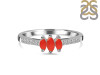 Red Onyx & White Topaz Ring ROX-RDR-2540.